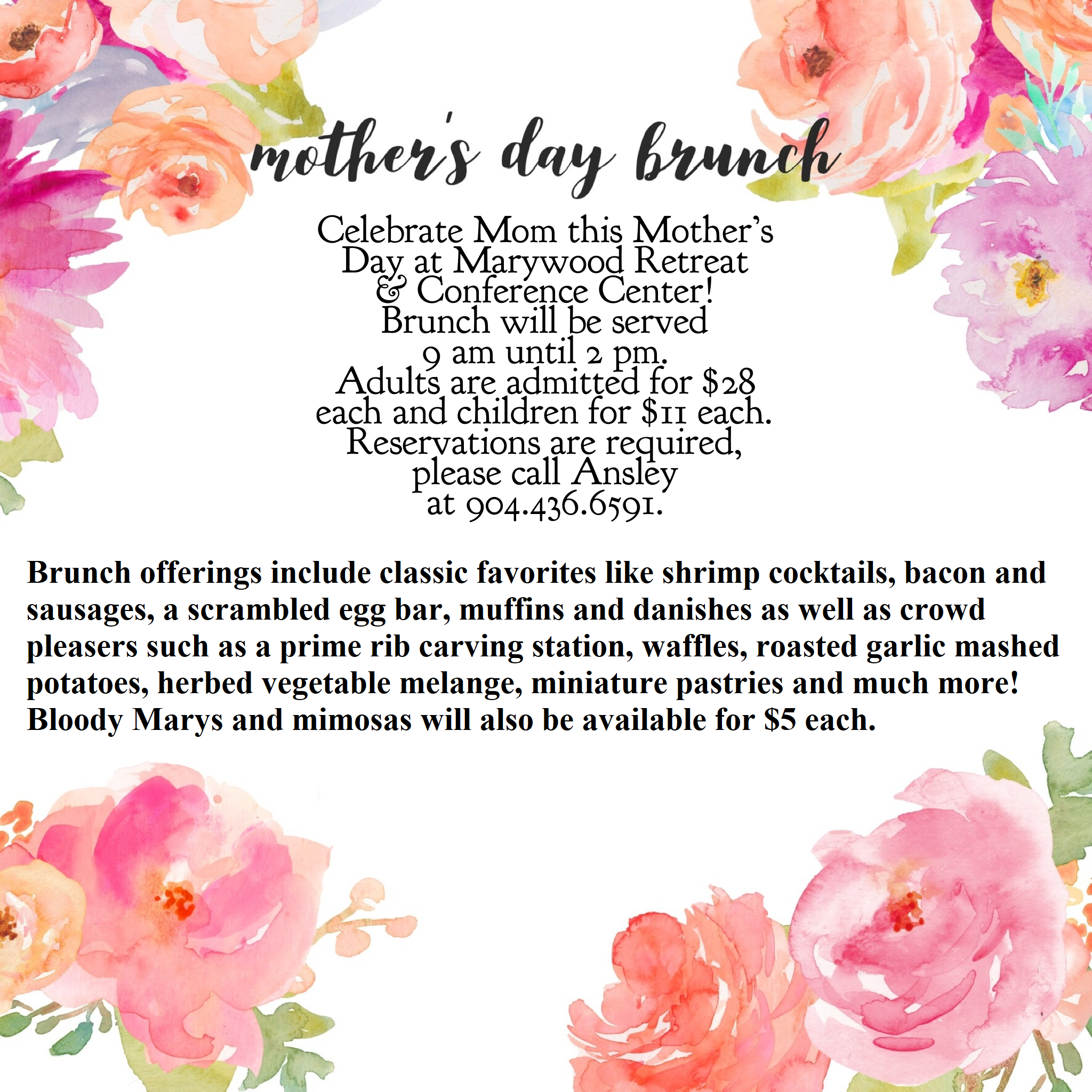 Mother's Day Brunch - Marywood